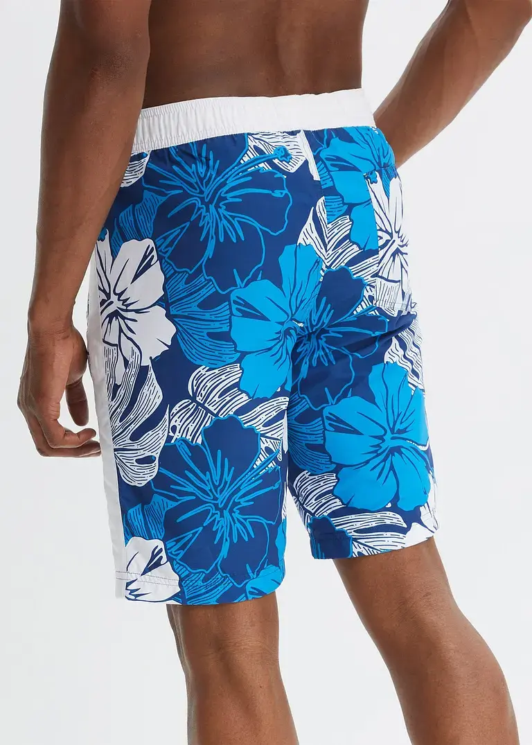 bonprix Sommerlich bedruckte Strand-Bermuda - blau - Herren Vierteljährliche Förderung