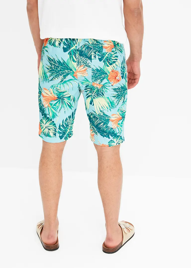 bonprix trendige Strandbermuda mit Allover-Druck - blau Nur noch ein Tag übrig
