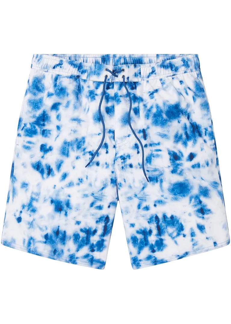 bonprix Schöne Badeshorts mit modischem Print - blau - Herren 50% Rabatt mit kostenlosem Versand