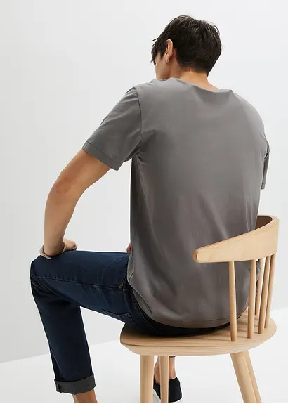 bonprix T-Shirt mit kernigem Print - grau - Herren 50% Rabatt für begrenzte Zeit