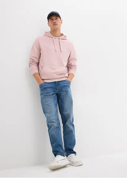 bonprix Bequemes Herren Sweatshirt mit sportiver Kapuze - lila Kostenloser Versand