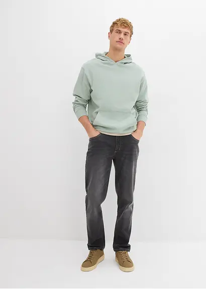 bonprix modernes Basic-Kapuzensweatshirt im angesagten Loose Fit innen weich angeraut Limitierter Zeitrabatt