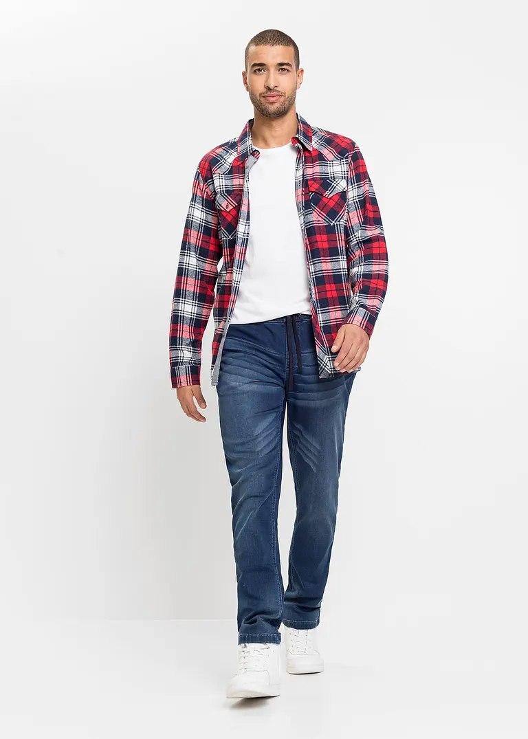 bonprix Superlässige Regular Fit Sweat-Jeans mit Gummibund Großer Ausverkauf
