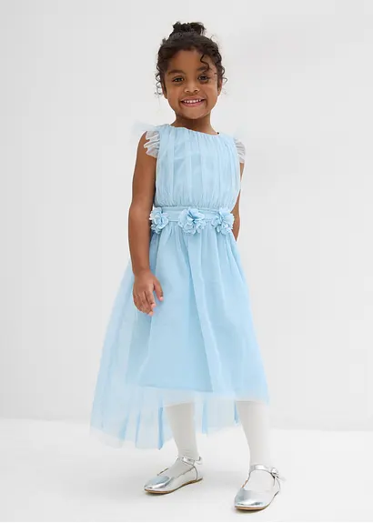 bonprix Schönes Mädchen Tüllkleid für festliche Anlässe - blau Online Shopping
