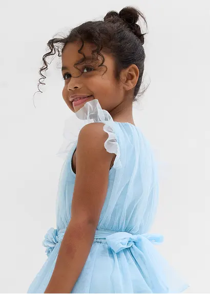 bonprix Schönes Mädchen Tüllkleid für festliche Anlässe - blau Online Shopping