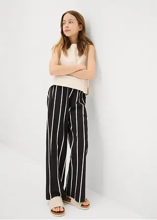bonprix Mädchen Jersey-Hose aus reiner Bio-Baumwolle - schwarz Muttertagsangebot