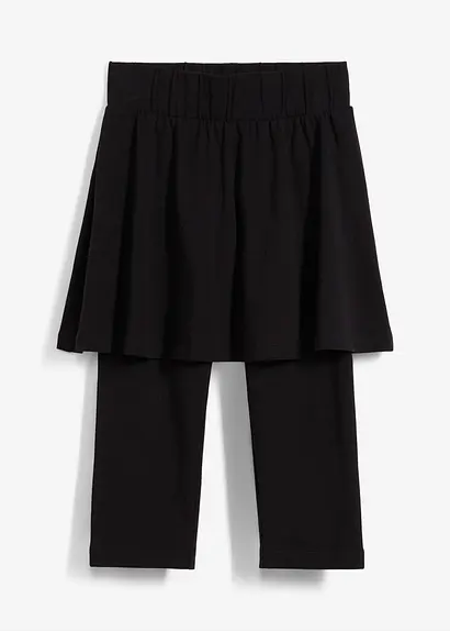 bonprix Mädchen Capri-Legging mit Rock aus elastischem Bio-Baumwoll-Mix Valentinstagsangebot