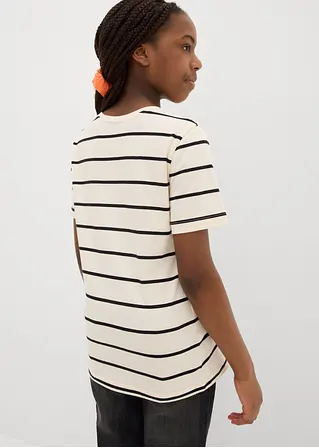 bonprix Mädchen Basic-Shirt im praktischen 2er-Pack - Kinder Lagerräumung