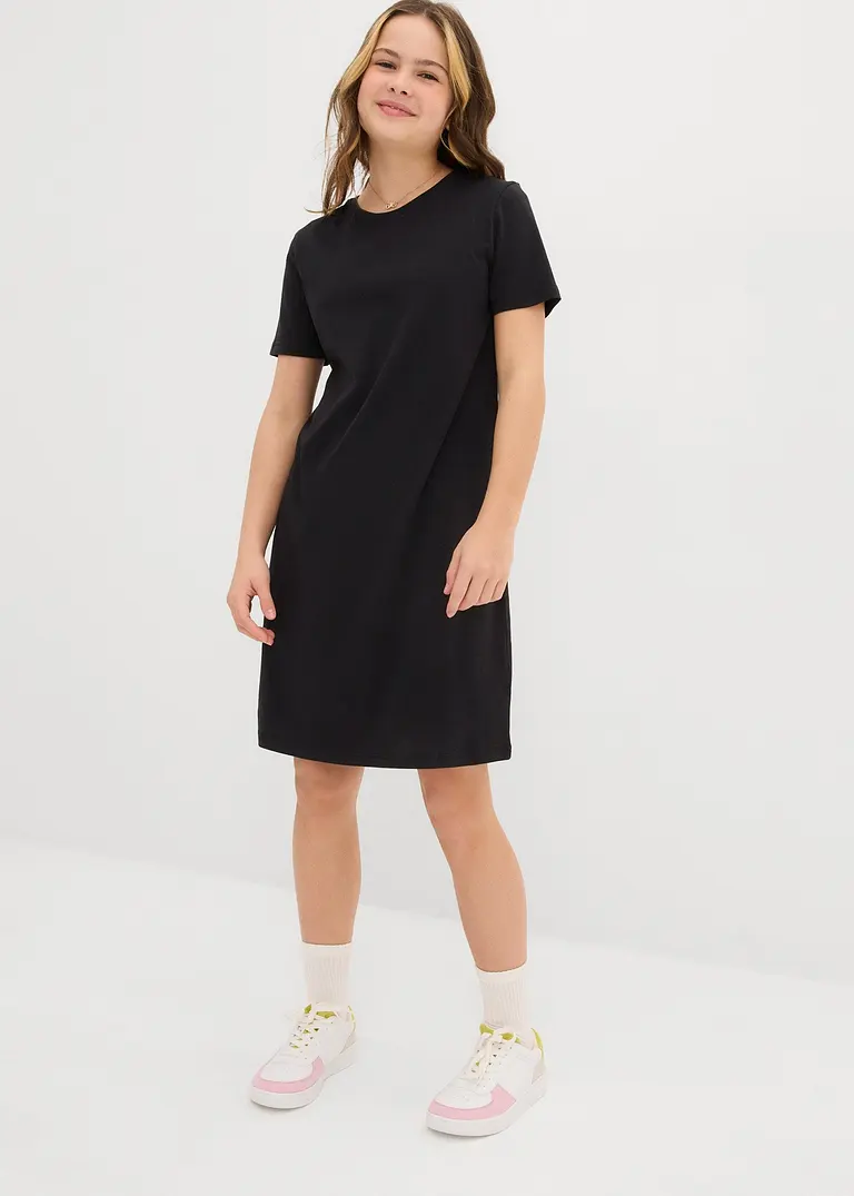 bonprix Schlichtes Jerseykleid für Mädchen aus reiner Bio-Baumwolle Neueste Mode