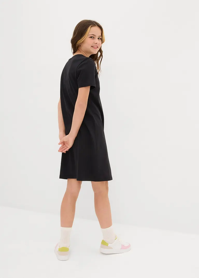 bonprix Schlichtes Jerseykleid für Mädchen aus reiner Bio-Baumwolle Neueste Mode