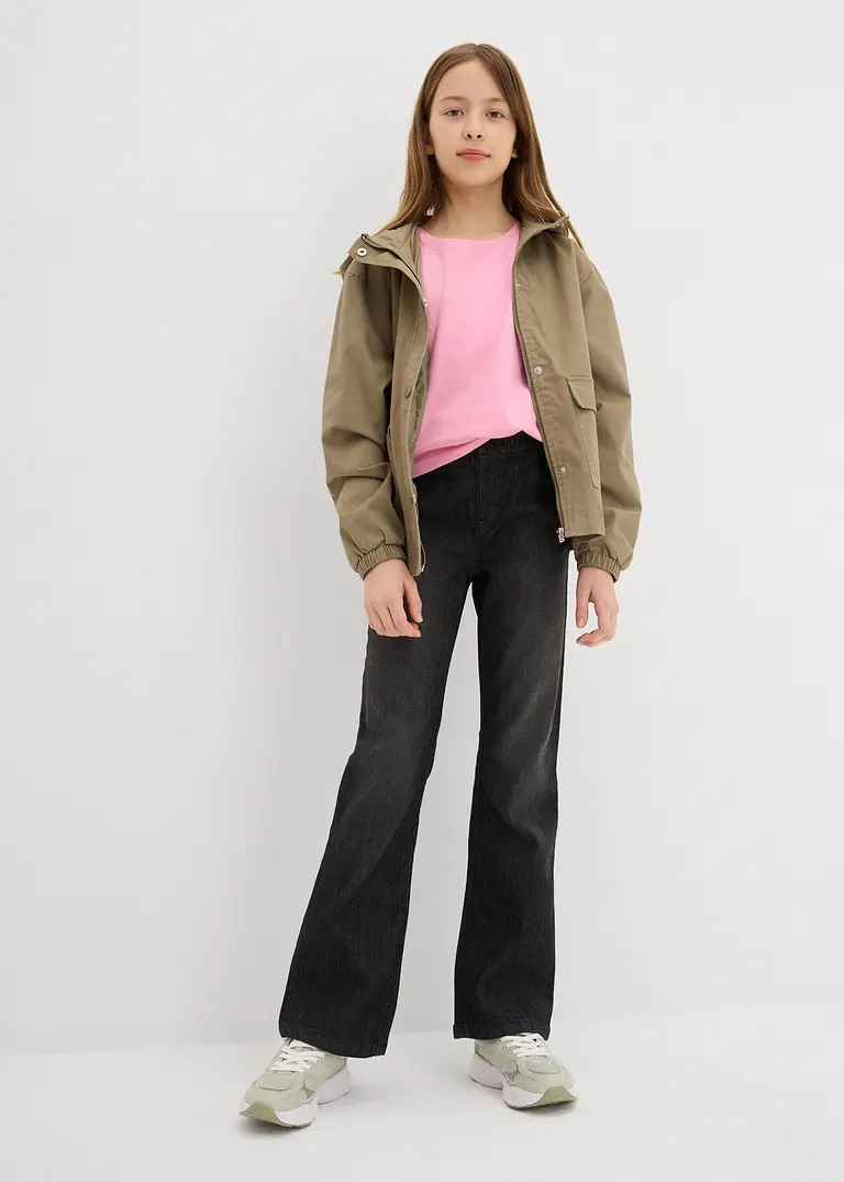 bonprix Mädchen Jeggings mit leicht ausgestelltem Bein und aufgesetzten Geäßtaschen Online Outlet