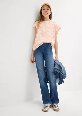 bonprix Mädchen Jeggings mit leicht ausgestelltem Bein und aufgesetzten Geäßtaschen Zeitlich begrenztes Angebot