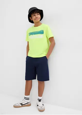 bonprix Schöne Jungen Sweat-Bermuda mit praktischen Taschen und kontrastfarbiger Kordel Riesige Ersparnisse