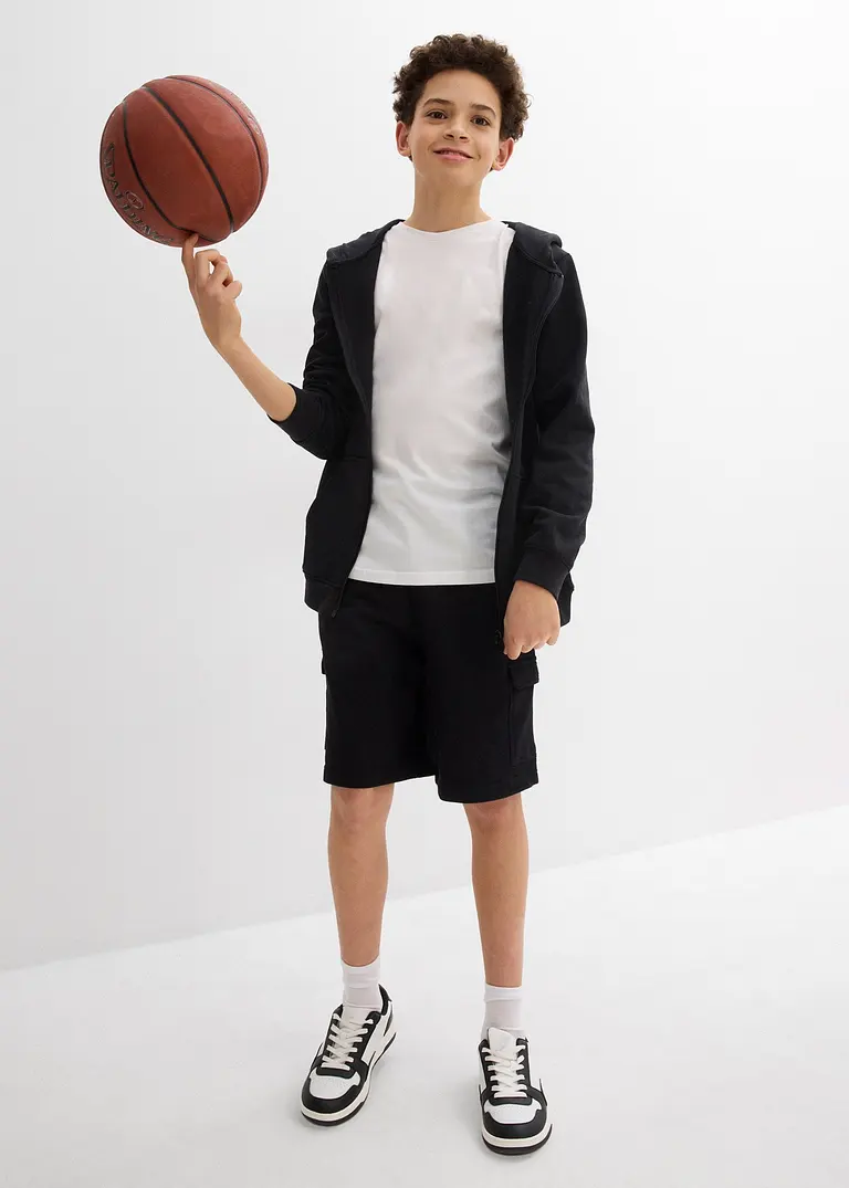 bonprix Schöne Jungen Sweat-Bermuda im Cargo-Style mit 4 Taschen - Kinder VIP-Rabatte