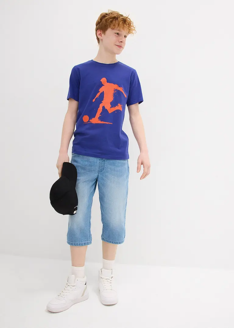 bonprix Cooles Jungen T-Shirt mit Rundhalsausschnitt und einem großen Druck vorne Super Sparpreis