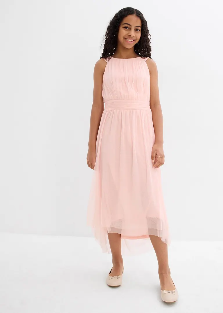 bonprix Festliches Mädchenkleid mit dekorativen Pailletten - lila Neueste Stile