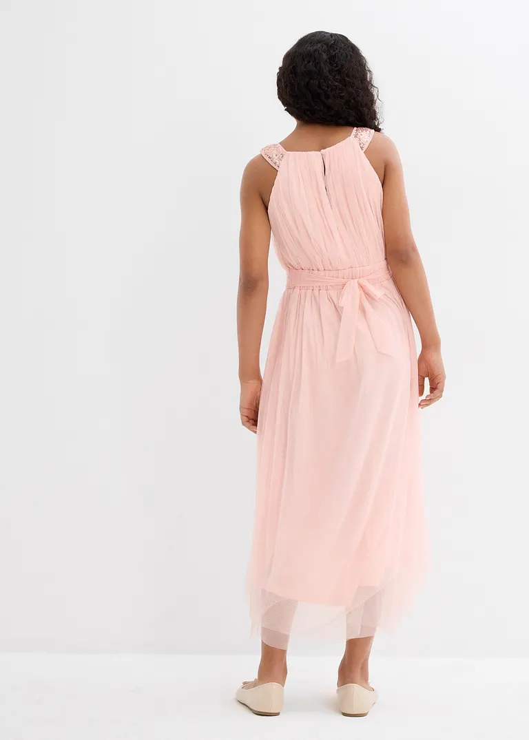 bonprix Festliches Mädchenkleid mit dekorativen Pailletten - lila Neueste Stile