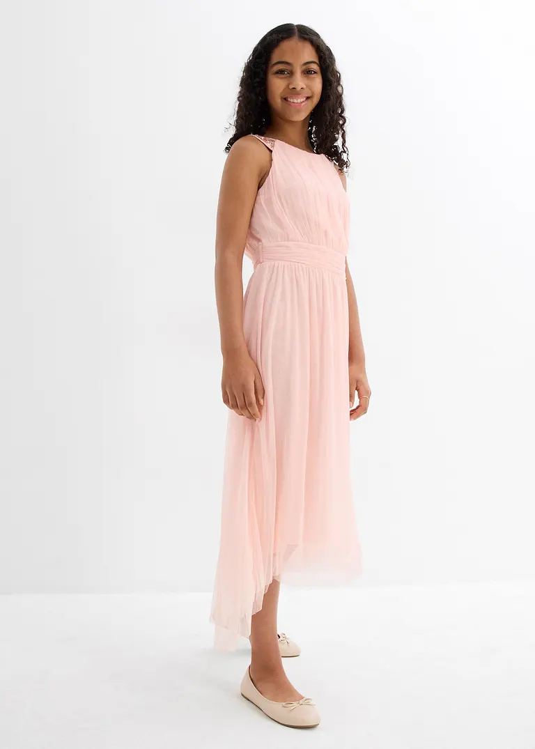 bonprix Festliches Mädchenkleid mit dekorativen Pailletten - lila Neueste Stile