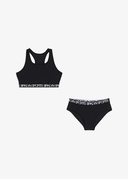 bonprix Cooler Mädchen Sportbikini mit Ringerrücken im 2-tgl. Set Bis zu 65% Rabatt