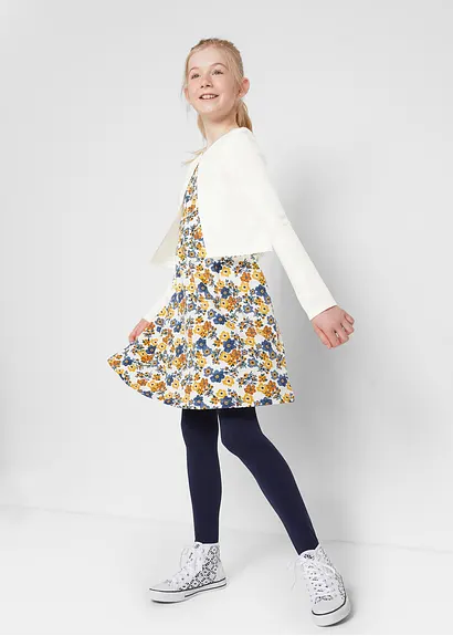 bonprix Schöner Mädchen Bolero mit funkelndem Knopf - weiß Nur für heute