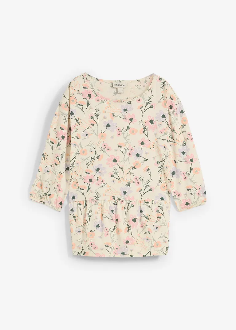 bonprix Süßes Mädchen Shirt mit Volants - beige - Kinder 50% Rabatt mit kostenlosem Versand
