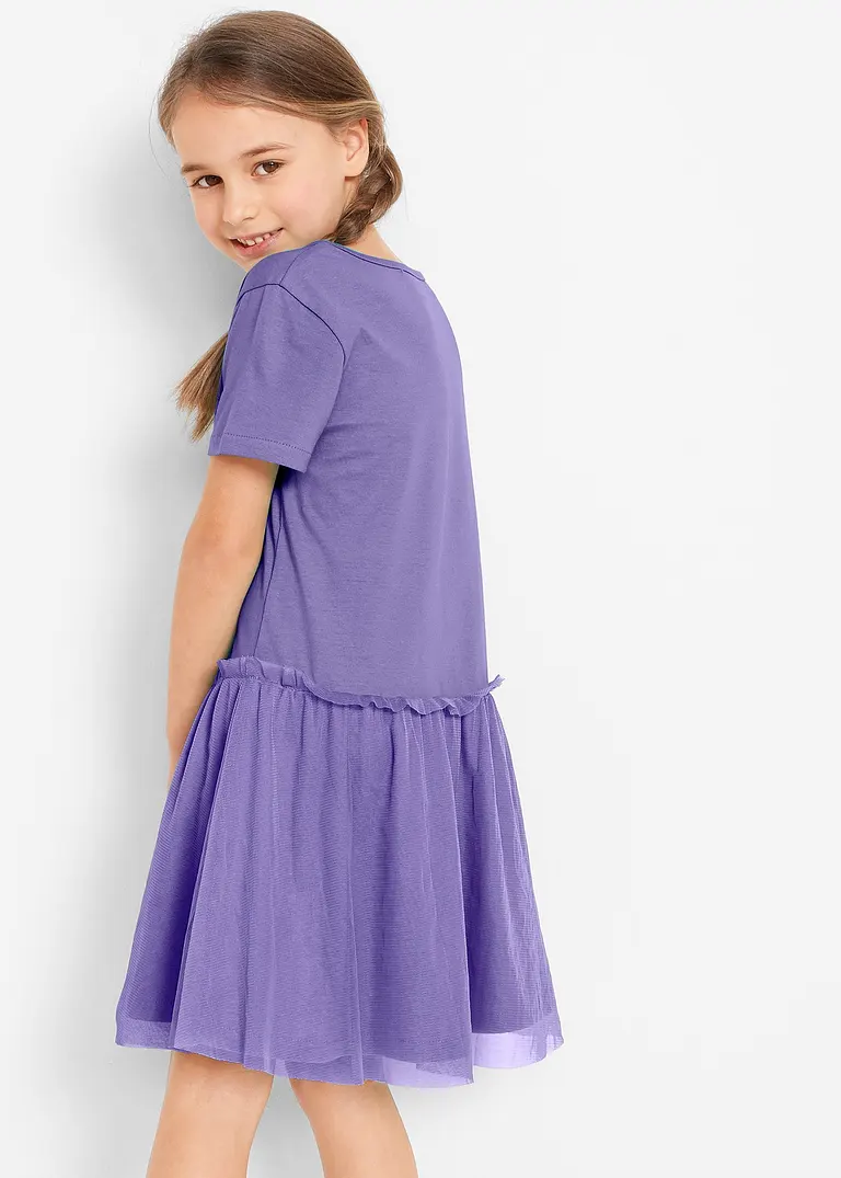 bonprix Set aus Mädchen Kleid und Puppenkleid - lila - Kinder Fabrikladen