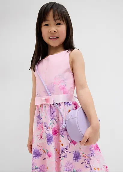 bonprix Sommerliches Mädchen Kleid mit Blumendruck - rosa Black Friday Preise