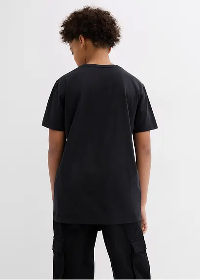 bonprix Cooles Jungen T-Shirt mit großem Druck vorne - schwarz Online