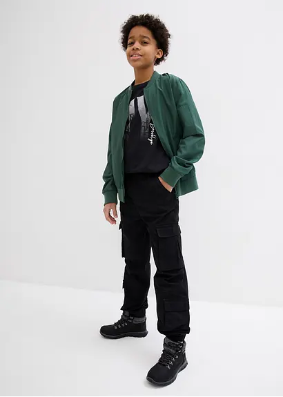 bonprix Cooles Jungen T-Shirt mit großem Druck vorne - schwarz Online