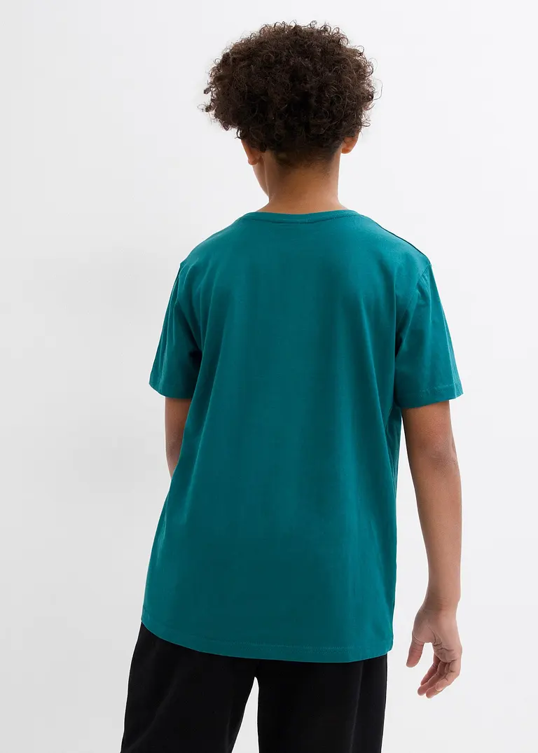bonprix Cooles Jungen T-Shirt mit großem Druck vorne - petrol Outlet