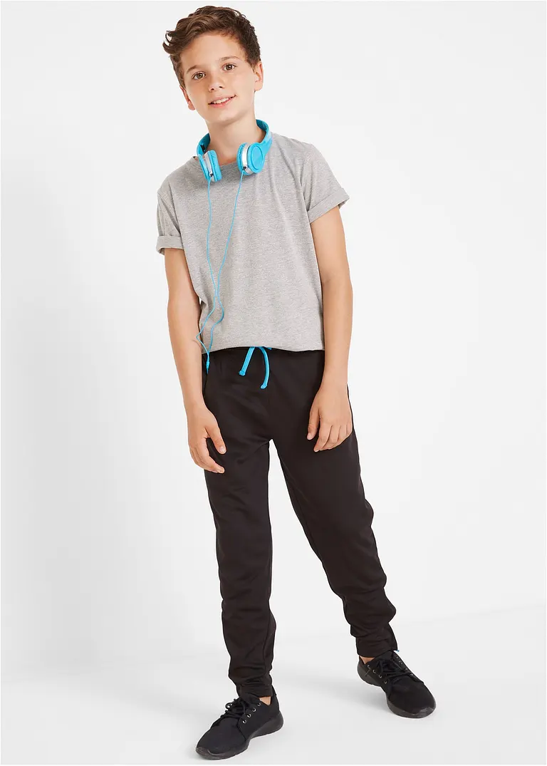 bonprix Jungen Sporthose mit Bindekordel - schwarz - Kinder Hotsell