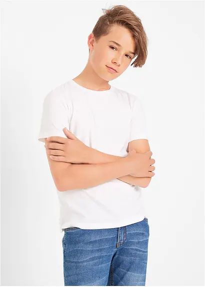 bonprix Jungen Basic T-Shirt mit Rundhalsausschnitt - Kinder Meist gekauft