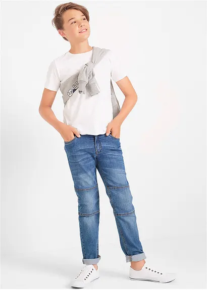 bonprix Jungen Basic T-Shirt mit Rundhalsausschnitt - Kinder Meist gekauft
