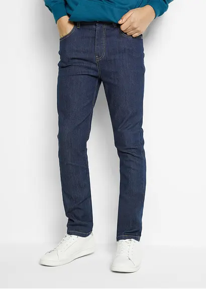 bonprix Schlichte Jungen Jeans mit 4 Taschen - blau - Kinder Sonderangebot