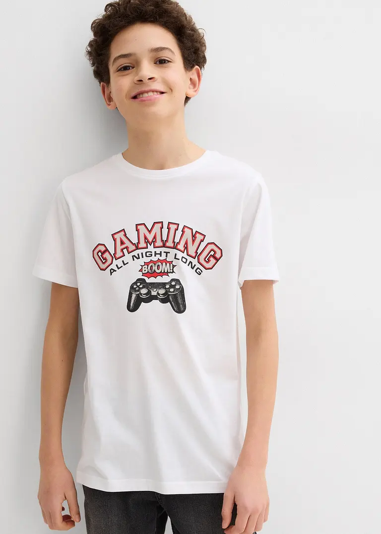 bonprix Bedrucktes T-Shirt im praktischen 2er-Pack - Kinder Saisonschlussverkauf