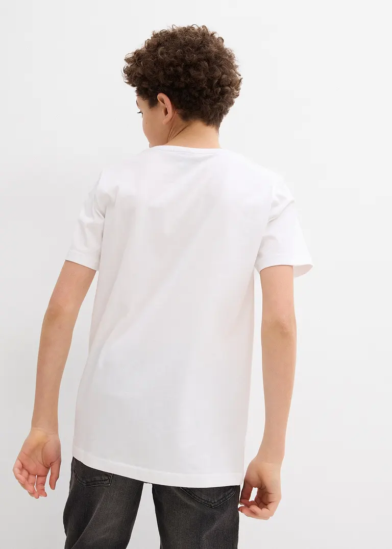 bonprix Bedrucktes T-Shirt im praktischen 2er-Pack - Kinder Saisonschlussverkauf