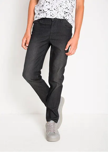 bonprix Schmale Jungen Jeans mit leichter Waschung - blau Osterangebot