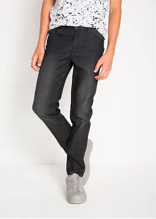 bonprix Schmale Jungen Jeans mit leichter Waschung - schwarz Muttertagsangebot