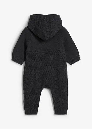 bonprix Kuscheliger Strick-Overall - grau - Kinder Vatertagsangebot