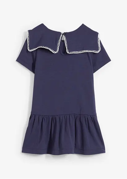 bonprix Bequemes Baby-Kleid mit Matrosenkragen aus weicher Viskose - blau Valentinstagsangebot