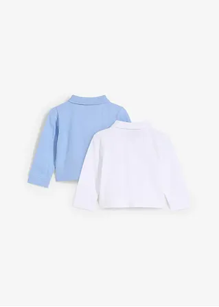 bonprix Praktisches Langarm-Poloshirt im 2er-Pack aus weichem Baumwollpikee Heißer Verkauf