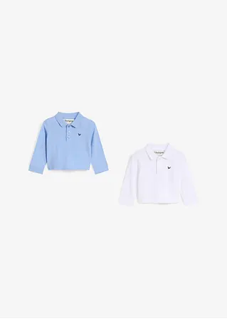 bonprix Praktisches Langarm-Poloshirt im 2er-Pack aus weichem Baumwollpikee Heißer Verkauf