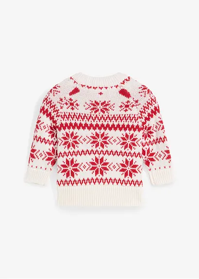 bonprix Schöne Baby Strickjacke mit Knopfverschluss - rot Sonderangebote