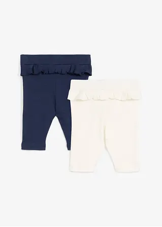 bonprix Süße Baby Leggings mit Rüschen im 2er Pack - Kinder Wochenangebot