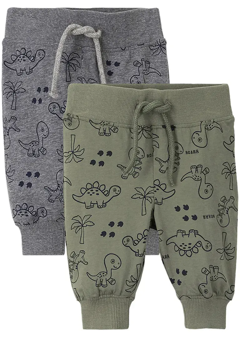 bonprix Coole Hose mit Dino-Print - oliv+grau meliert bedruckt Letzte 3 Tage