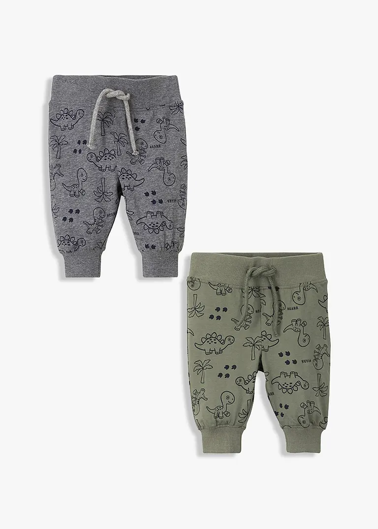 bonprix Coole Hose mit Dino-Print - oliv+grau meliert bedruckt Letzte 3 Tage