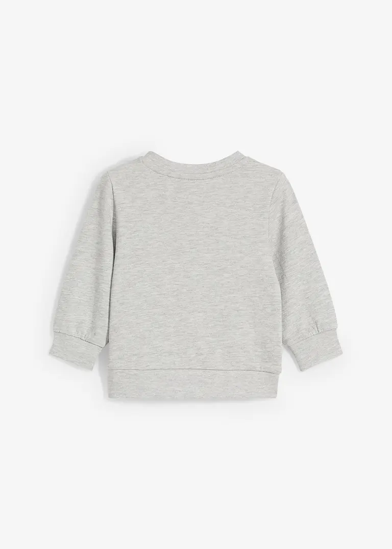 bonprix Bequemes Sweatshirt mit Druckknöpfen an der Schulter - grau Bis zu 60% Rabatt