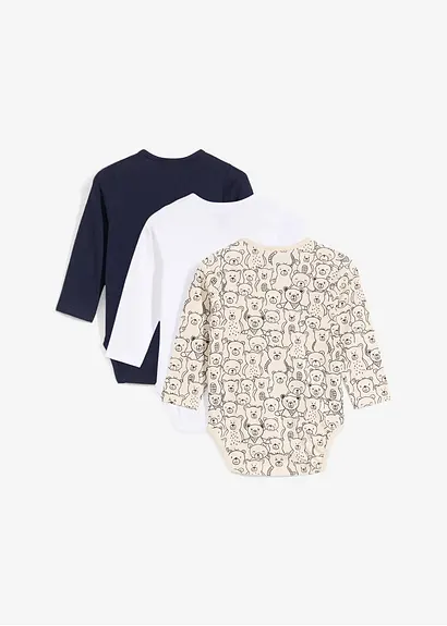 bonprix 3er Packung Baby Bodies mit Knöpfen an der Schulter und im Schritt Bis zu 65% Rabatt