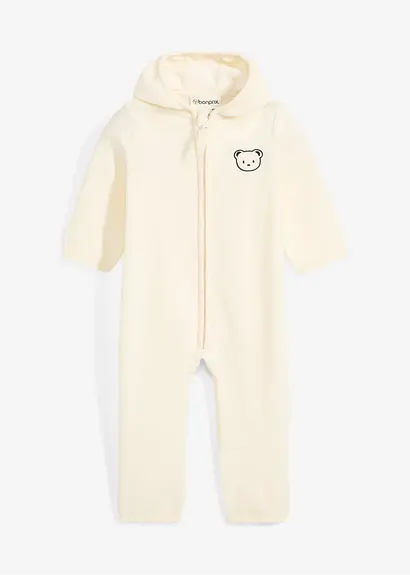 bonprix Kuscheliger Baby Fleeve.Overall - beige - Kinder Nur für heute