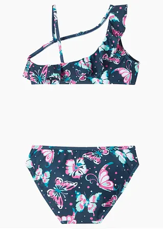 bonprix Schöner Bikini mit Schmetterlingen - dunkelblau bedruckt - Kinder Vierteljährliche Förderung